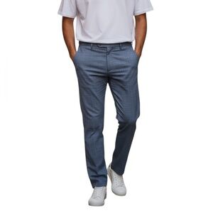 RW@CO Men's Blue Dress Pant 32X32 Casual Tailored Fit Office Viscose